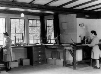 Interior, Gun Room, loading cartridges.