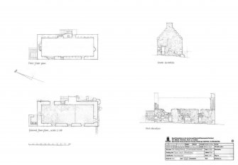 Ground floor plan, First floor plan, South elevation and West elevation