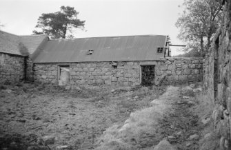 View from S across yard of N range of steading