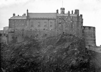 Edinburgh Castle, view of Great Hall and Palace from South
