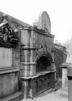 Detail of Jackson's tomb on West wall
