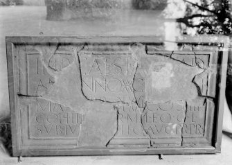 Inscribed stone found at Birrens, now in the National Museum of Scotland.