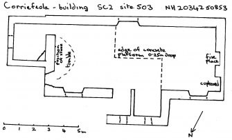 SC2 Gamekeepers house, site 503, at Corriefeol