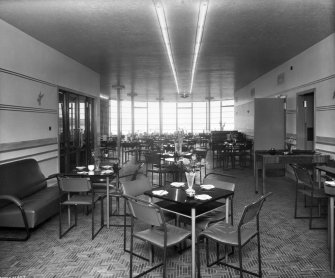 Interior.
General view of buffet.
Insc:'Annan 38.657'
Stamped: 'J. and J. A. Carrick Architects, Ayr.'