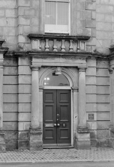 Scanned image of detail of front entrance.
