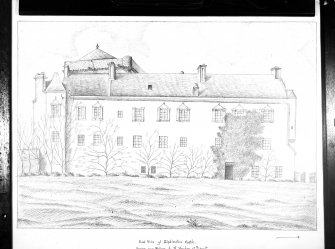 Photographic copy of a drawing showing general view from E.