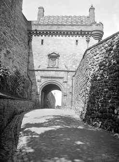 Edinburgh Castle. View of Morton's gateway from South East