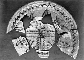 Ceramic fragments found during excavations at Edinburgh Castle.