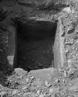 View of cist after excavation,