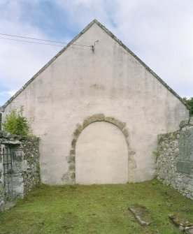 Shaw enclosure, view of blocked arch in east wall of church