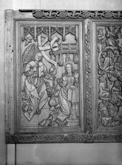 Detail of Beaton Panel depicting the annunciation.