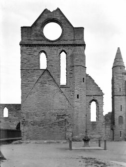 Historic photographic view of S transept from S.