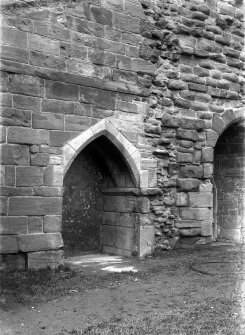 Historic photographic detail of doorway.