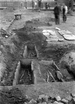 View of excavated grave.