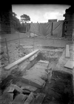 View of excavated grave.