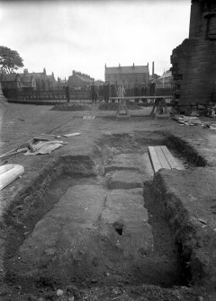 View of excavated grave.