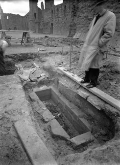 View of excavated grave.