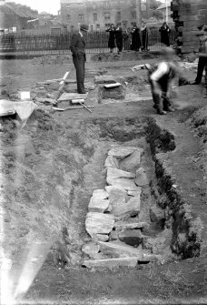 View of excavated grave.