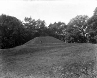 View of mound to W of castle.