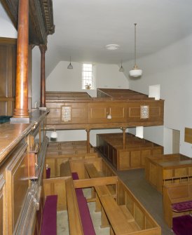 Interior. View from balcony to west
