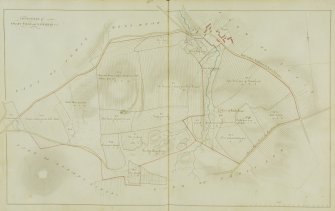 Plan of the enclosures of Steany Field and Bank Head, from a book of plans of the estate of Leith Hall belonging to General Alex Hay of Rannas, surveyed by George Brown, 1797.