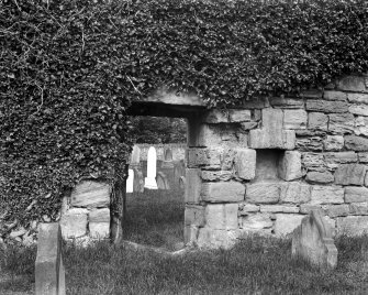 Interior-view of doorway in North wall & recess to east