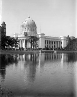 General Post Office from across the Lal Dighi tank, Kolkata.  The scaffolding could be for the lighting celebrating the British royal visit in 1912.