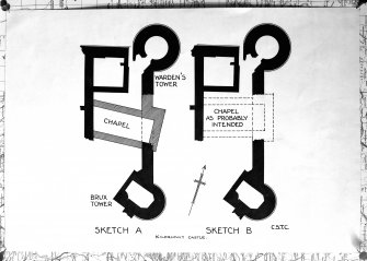 Copy of old photograph showing plan.