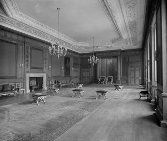 Interior-general view of Throne Room in Holyrood Palace