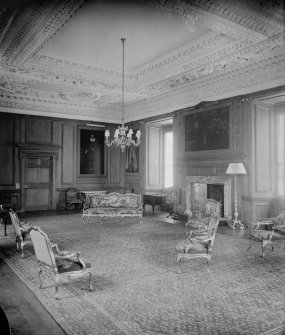 Interior-general view of West Drawing Room in Holyrood Palace