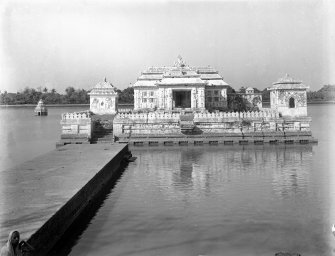 Naendra Pokhari temple, Puri, Orissa from the lakeside to south east.