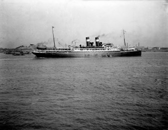 Ships, on the Hooghly, with mills in the background.