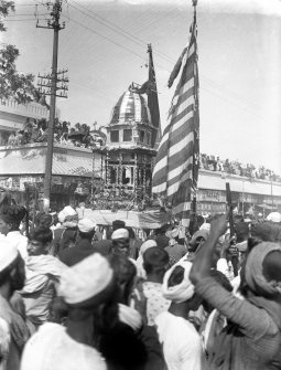 Muhurram procession with taziya on Lower Circular Road, Kolkata.