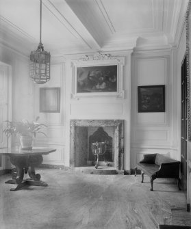 Interior.
View of room showing detail of fireplace.