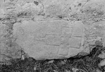 Aberdeen, Don Street, Chanonry.
Stone with inscribed cross, in wall.