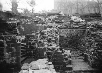 View of circular staircase after repairs or pointing 1913