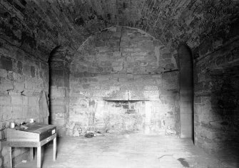 Interior.
View of fireplace in old tower.