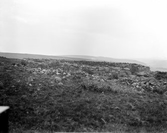 General view of remains of broch masonry