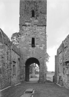 Interior.
View of tower from chancel.