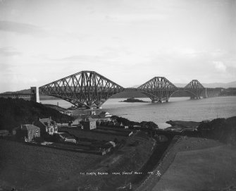 View of the bridge in use seen from the North West.
Insc. 'The Forth Bridge from North West.  177.'