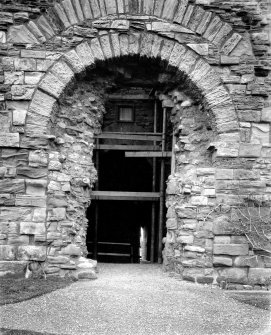 Detail of Mid-Tower entrance from courtyard.