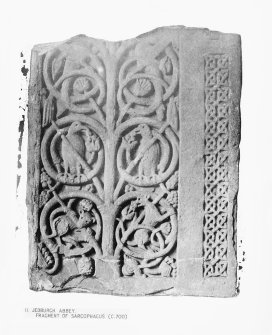 Jedburgh Abbey
Fragment of sarcophagus c.700.