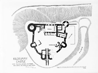 Photographic copy of drawing showing plan.