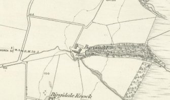 Extract from OS 6-inch map of 1869.