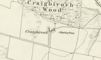 Craigberoch, farmstead. Extract from 1869 OS 6-inch map.