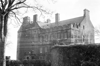 General view of Rossend Castle from north west.