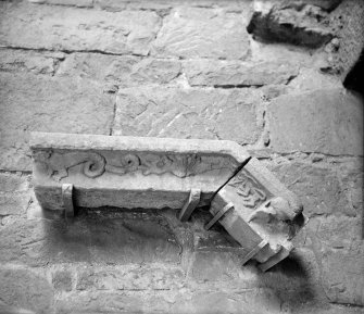 Detail of carved doorframe.