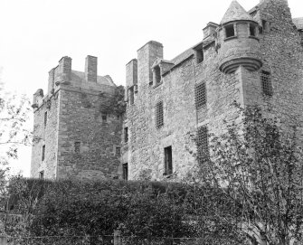 Elcho Castle.
View of South-East dormer window and turret.