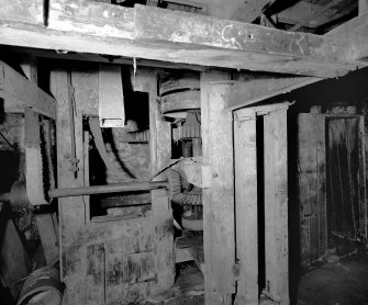 Interior of Mill of Forresterhill.
Detail of gearing at ground floor.
