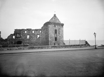 View of St Andrews Castle from road, entrance and South front.